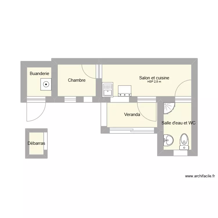JARNAC. Plan de 6 Pièces et 14 m² JARNAC. Plan de 6 Pièces et 14 m²