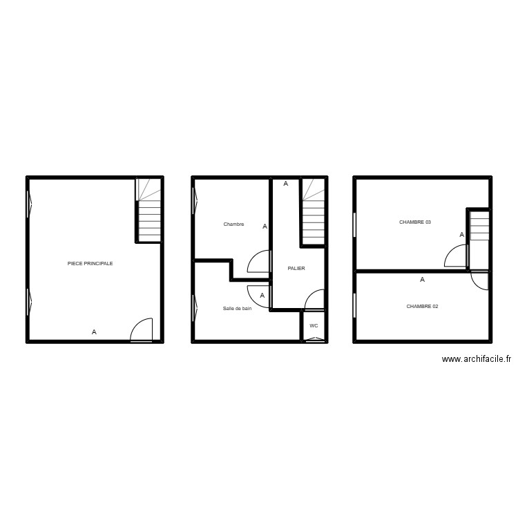 DEGRACE APPART 01. Plan de 0 pièce et 0 m2