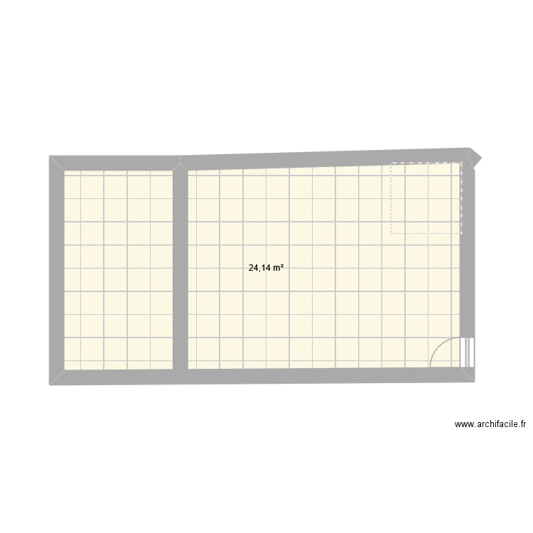 marty 2. Plan de 1 pièce et 24 m2