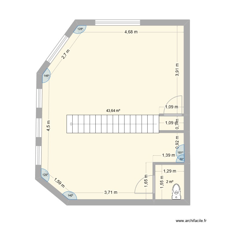 1er avant travaux. Plan de 0 pièce et 0 m2 1er avant travaux. Plan de 0 pièce et 0 m2