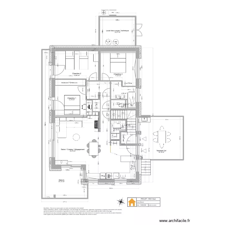 Viuz - RDC Haut - Projet. Plan de 