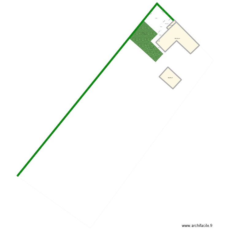 ma maison. Plan de 2 pièces et 213 m2