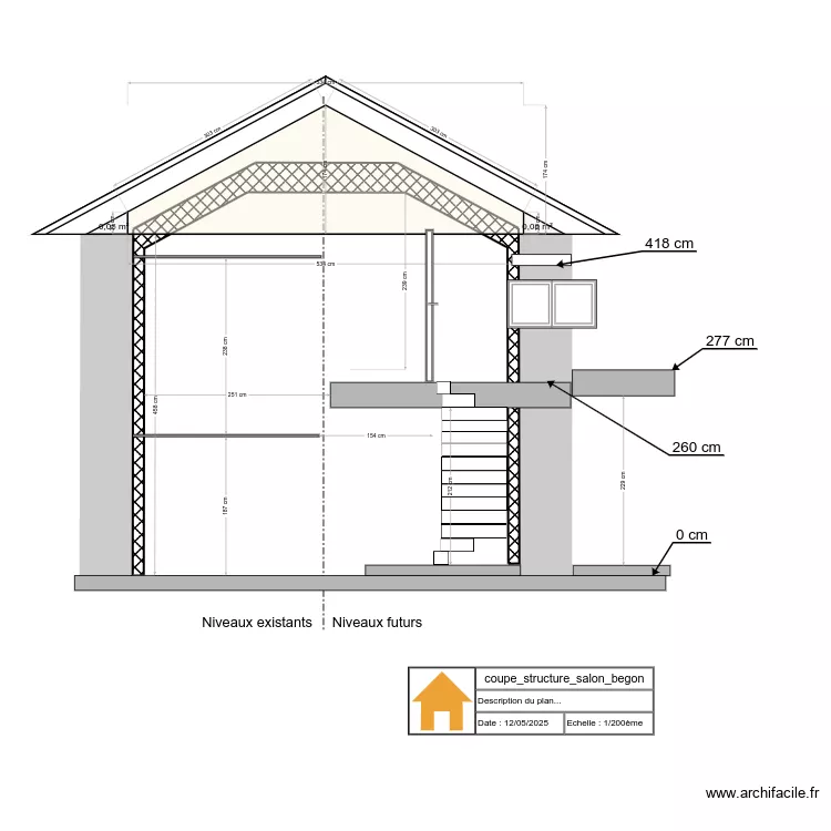 coupe_structure_salon_begon. Plan de coupe_structure_salon_begon. Plan de