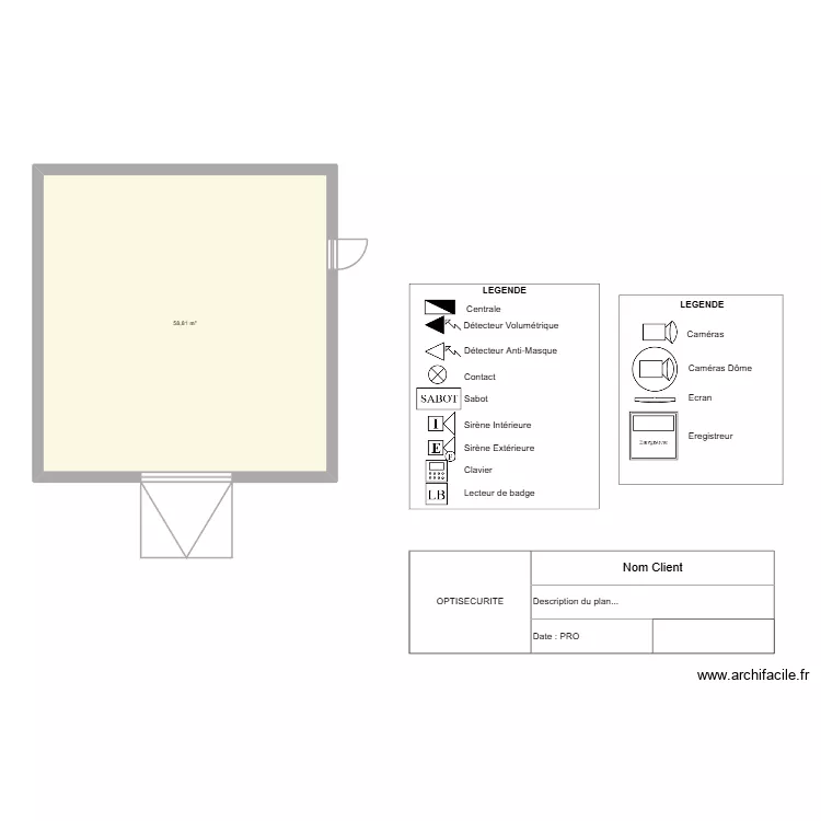 Test_DATE_COMMERCIALE_DEPARTEMENT_ACTIVITE x2... Plan de 1  et 59 m²