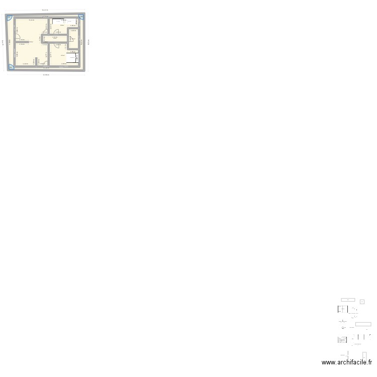 Maison Lushi annexe. Plan de 6 pièces et 191 m2