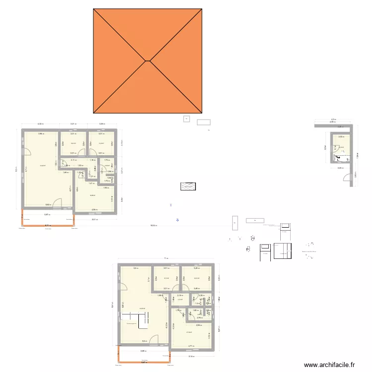 Maison Lushi annexe. Plan de 