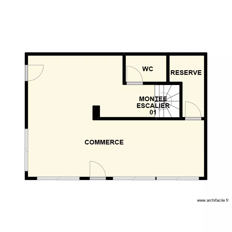 RDC BAR DES HALLES. Plan de 