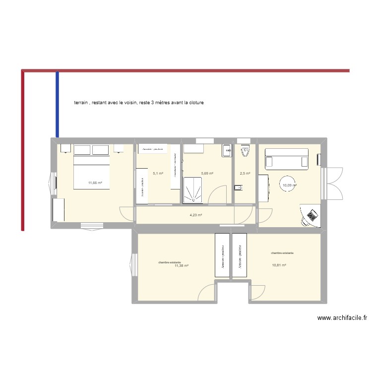 extension maison. Plan de 0 pièce et 0 m2