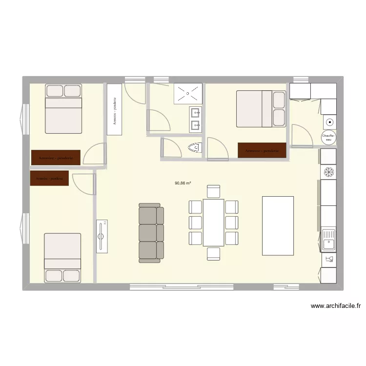 PLAN MAISON TERRAIN BAS 2. Plan de 1 et 91 m² PLAN MAISON TERRAIN BAS 2. Plan de 1 et 91 m²