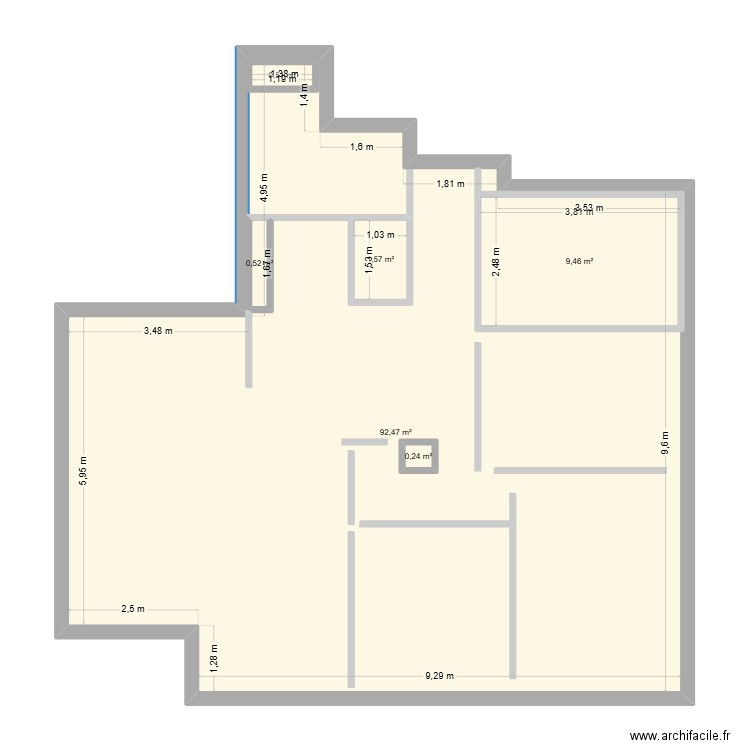 A5P. Plan de 6 pièces et 120 m2