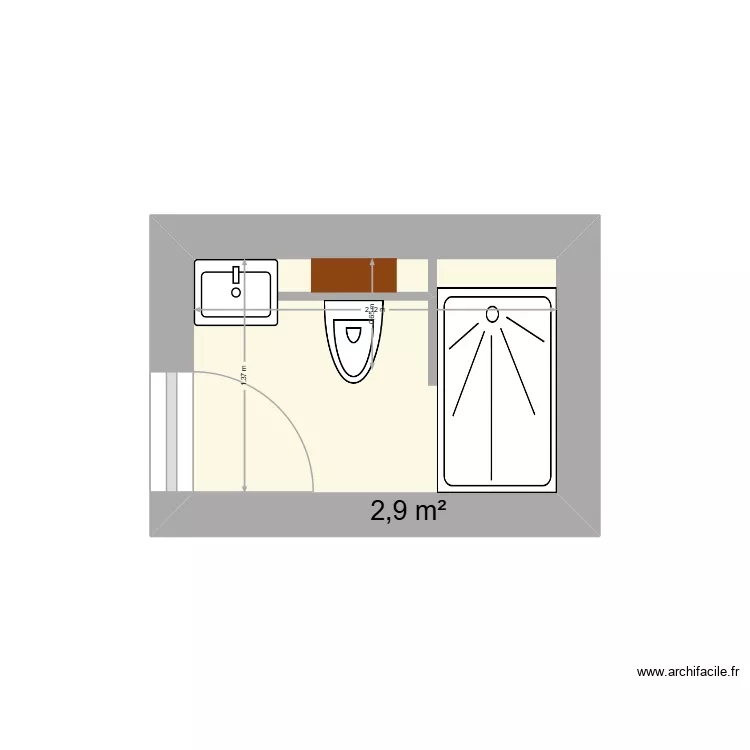 sdb rdc. Plan de 1 et 3 m² sdb rdc. Plan de 1 et 3 m²
