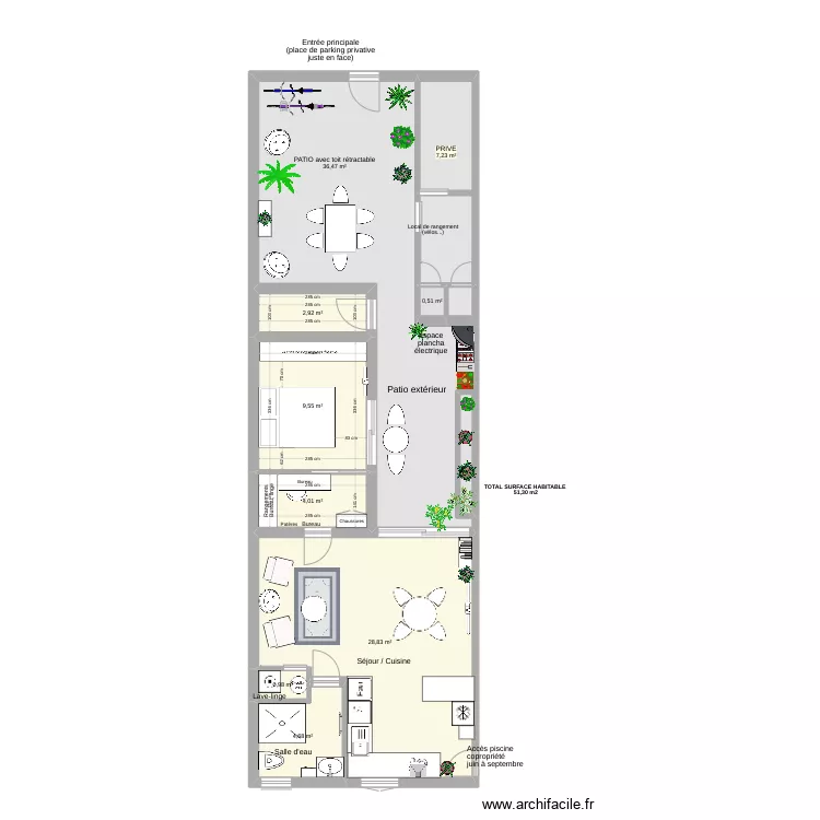 Villa La Cachette version 7. Plan de Villa La Cachette version 7. Plan de