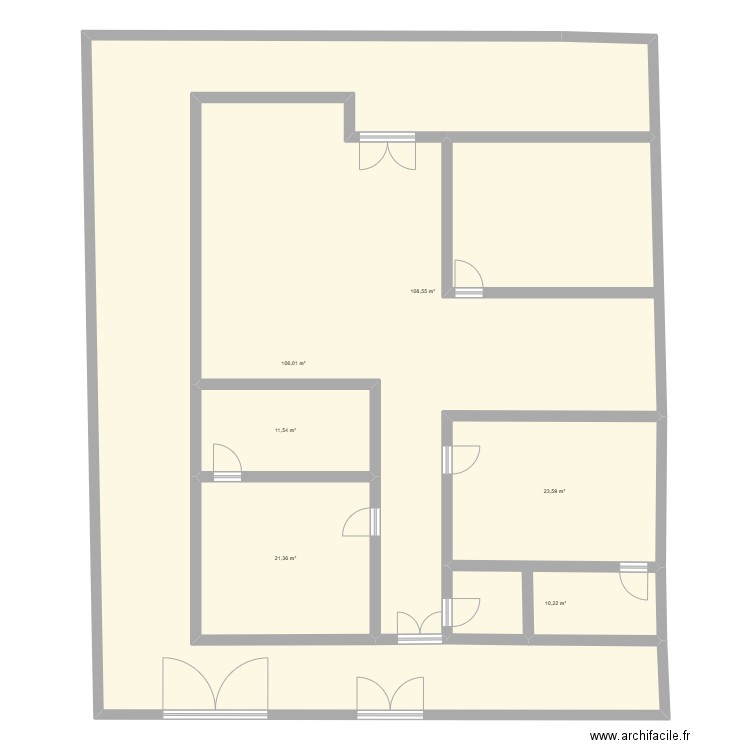 mouhamed olmt. Plan de 6 pièces et 281 m2