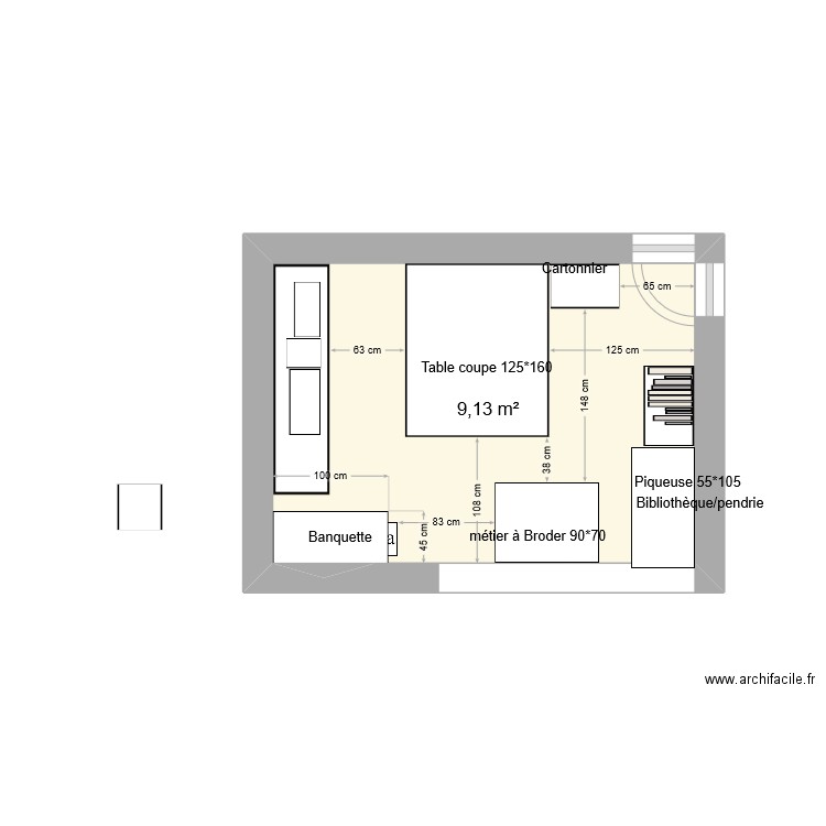ATELIER_ETAGERES. Plan de 0 pièce et 0 m2