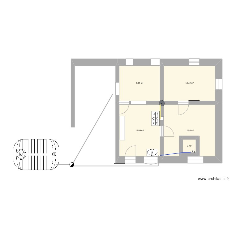 cuisine. Plan de 0 pièce et 0 m2