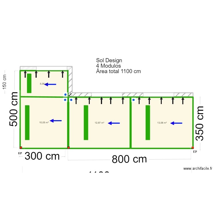 Edgar Matias 2- Sol Design- Vale de Lobo. Plan de 4 pièces et 41 m2