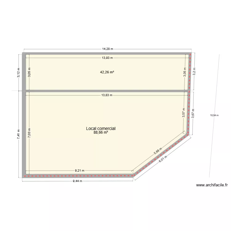 salguero local comercial. Plan de 2 et 131 m² salguero local comercial. Plan de 2 et 131 m²