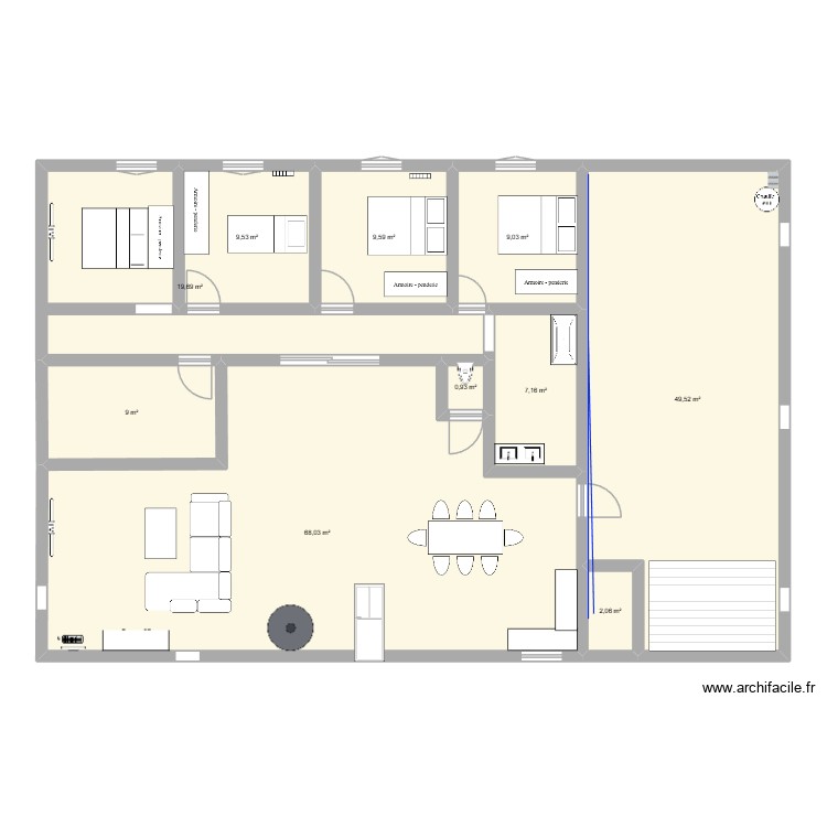 container. Plan de 0 pièce et 0 m2