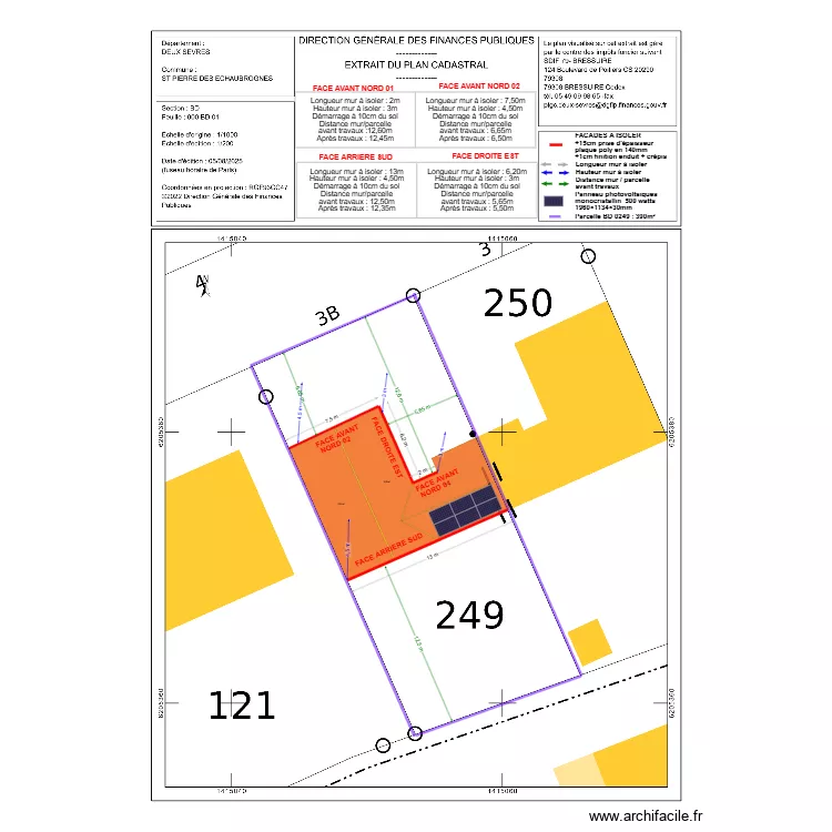 DP02  PECHAUD. Plan de 