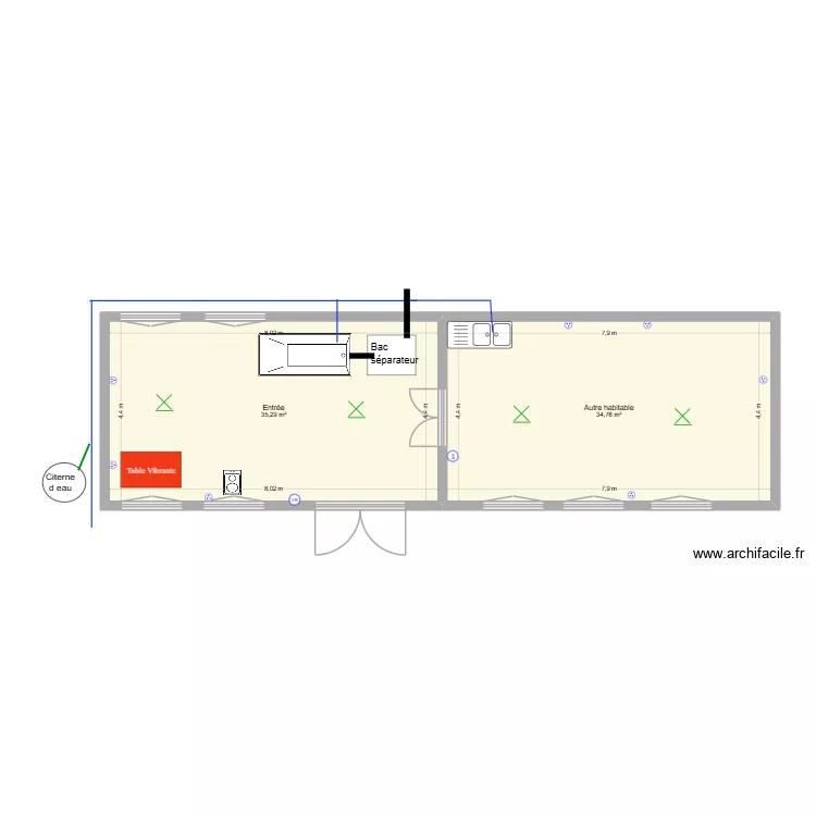 Atelier fonte. Plan de 2 et 70 m² Atelier fonte. Plan de 2 et 70 m²