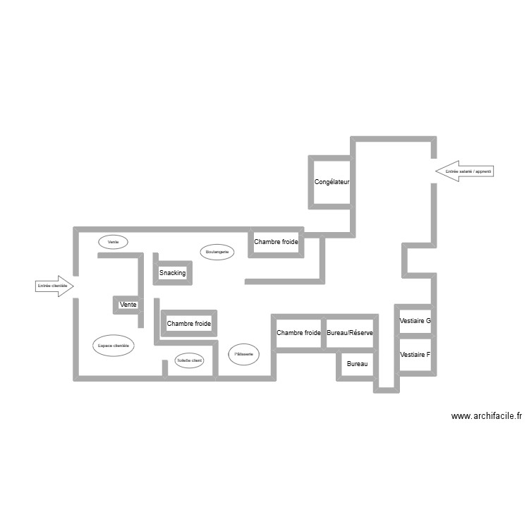 labo. Plan de 10 pièces et 7 m2