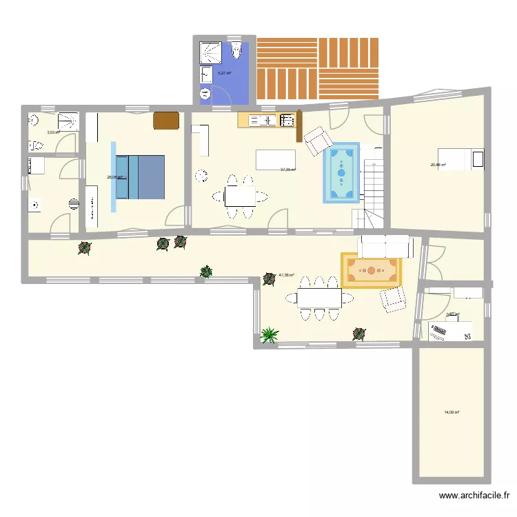 maison v1. Plan de 9 pièces et 161 m² maison v1. Plan de 9 pièces et 161 m²