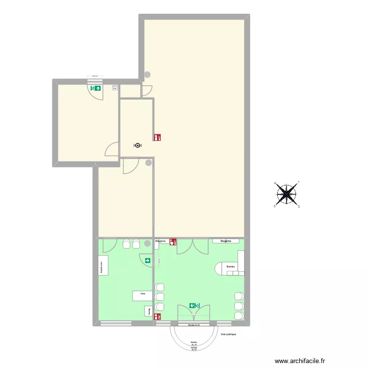 DoReONS&eacute;cu. Plan de 6  et 155 m²