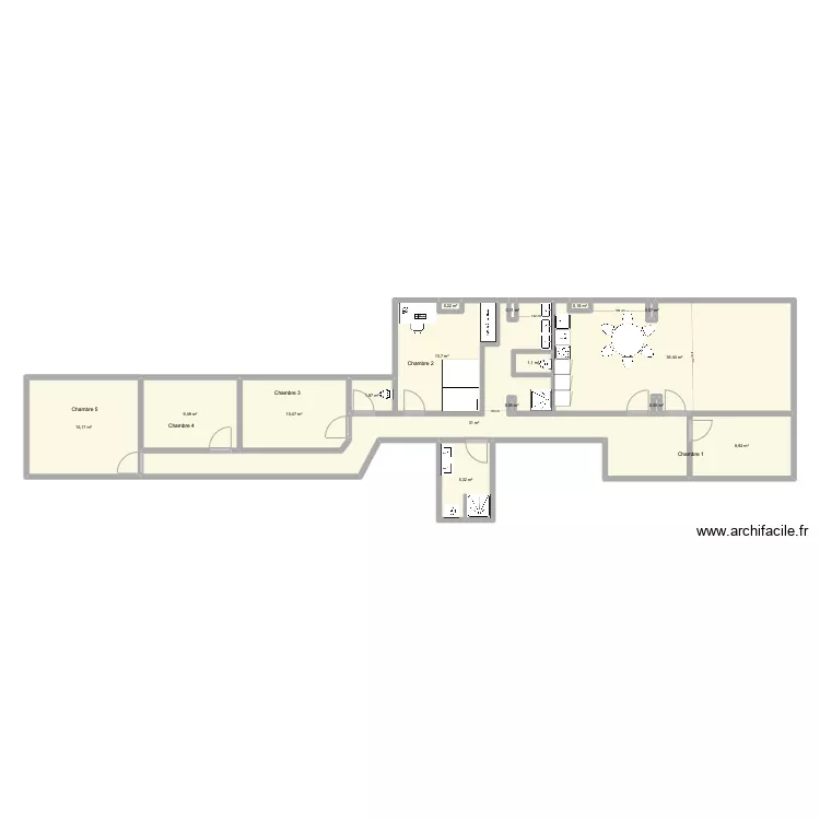 Brasserie 70 1er (5). Plan de 