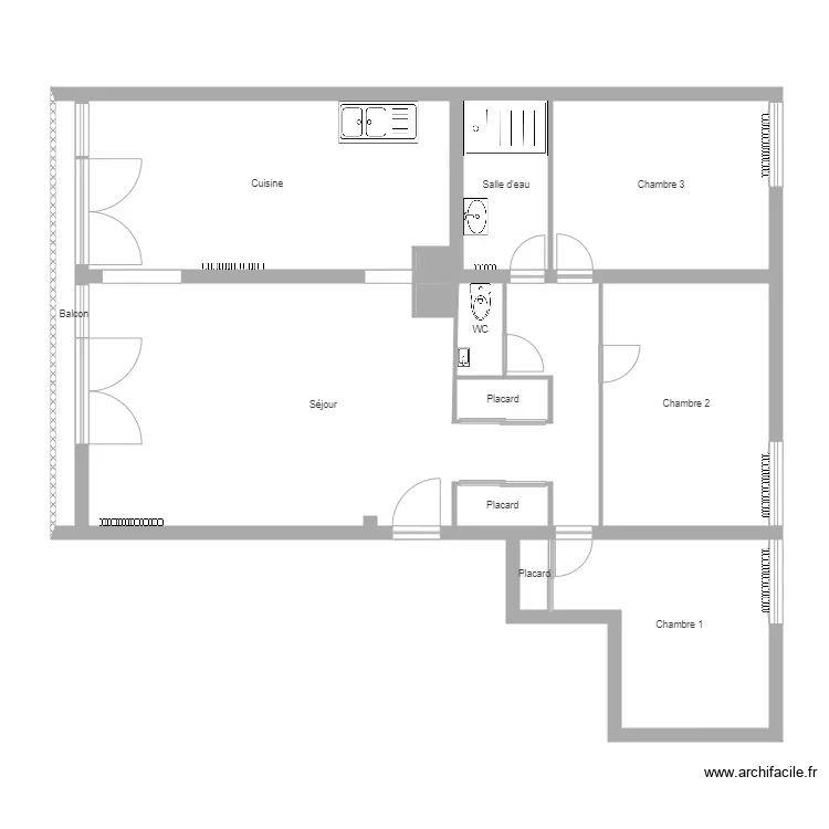 Laboune. Plan de 13 pièces et 113 m²
