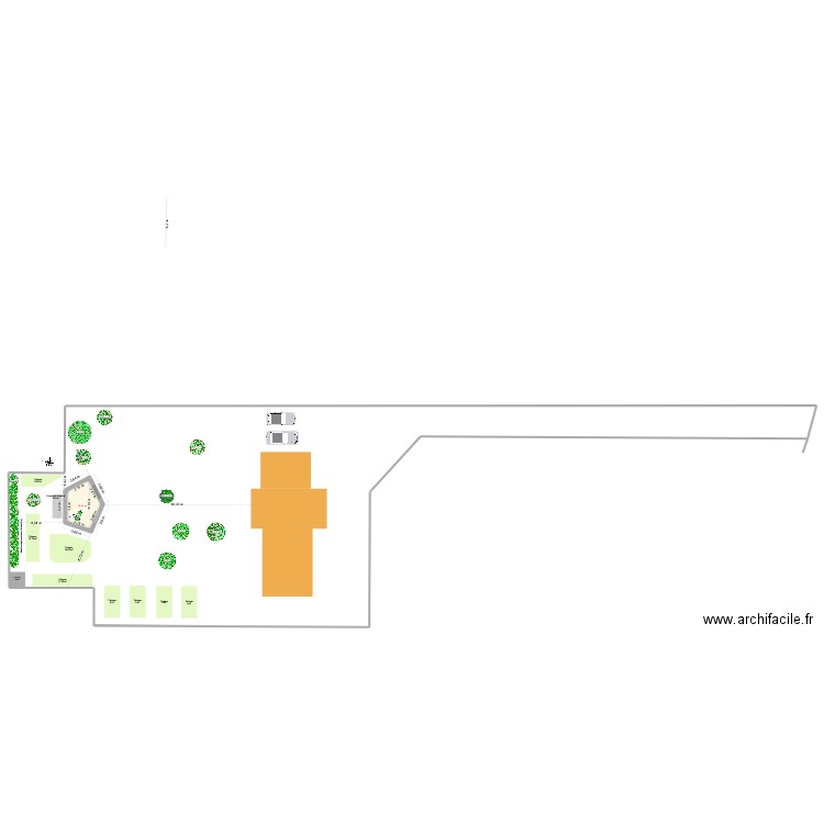Abri de jardin. Plan de 1 pièce et 19 m2