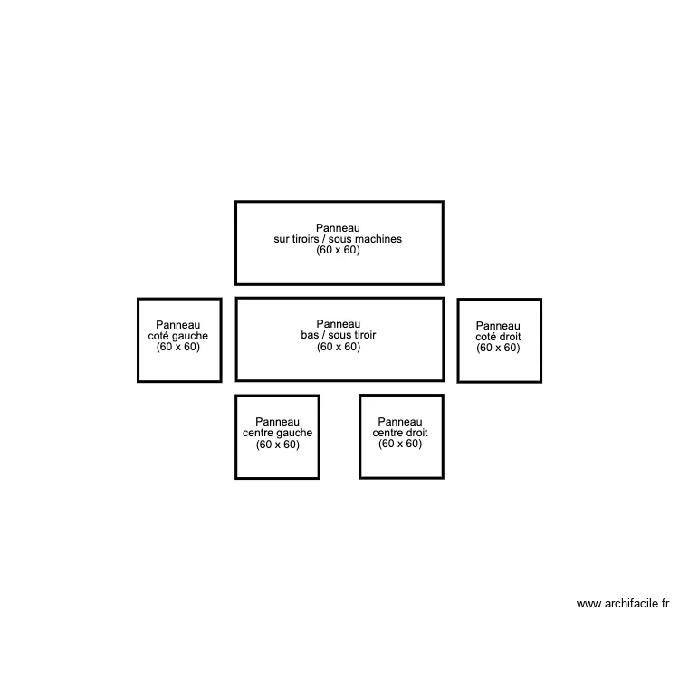 MEUBLE LINGERIE. Plan de MEUBLE LINGERIE. Plan de