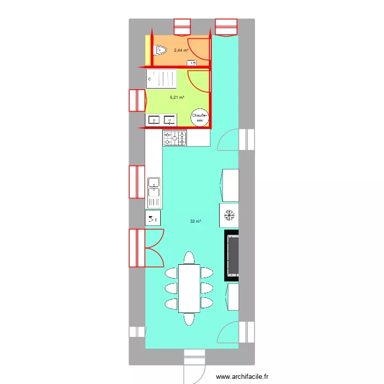 ROBILIARD projet 3. Plan de 4  et 40 m²