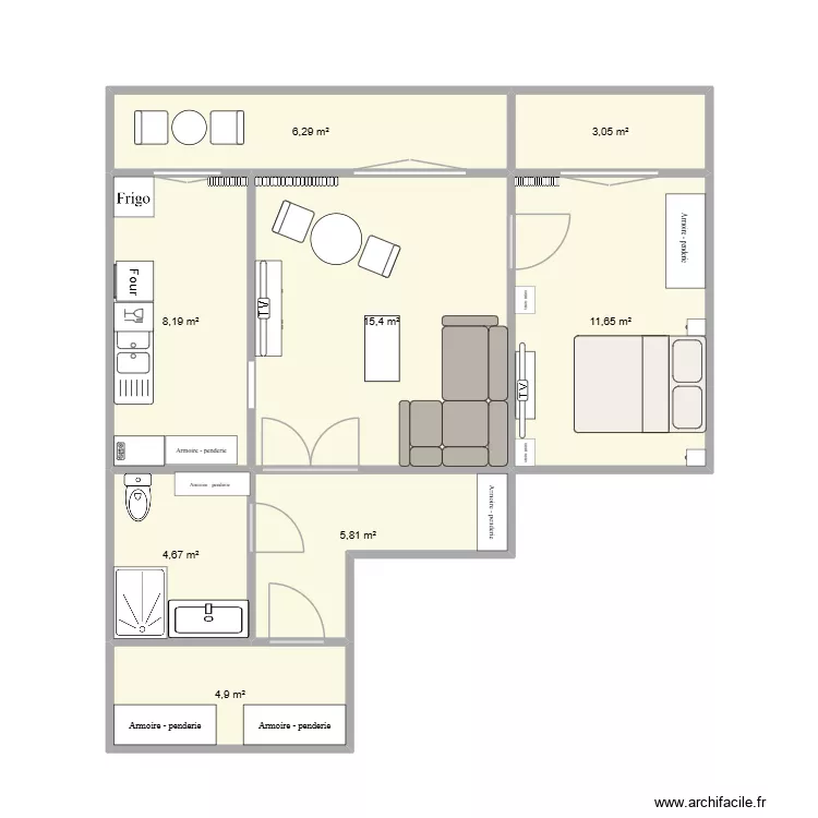 clement. Plan de 8 Pièces et 60 m² clement. Plan de 8 Pièces et 60 m²