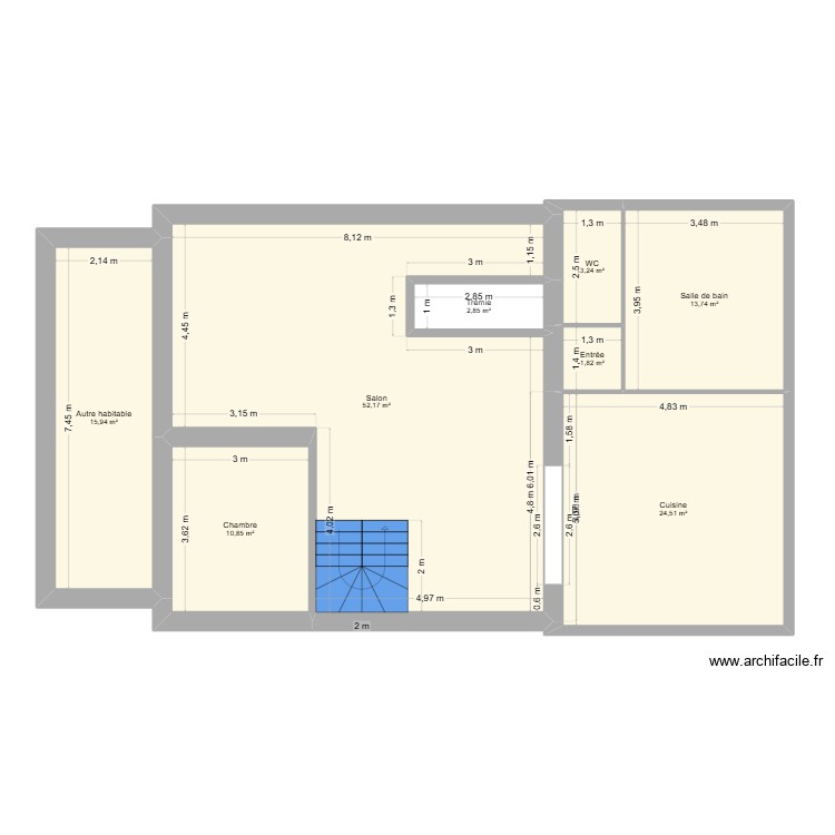 maison. Plan de 0 pièce et 0 m2