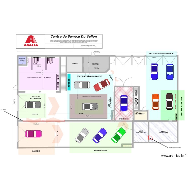 plan 2. Plan de 12 pièces et 121 m2