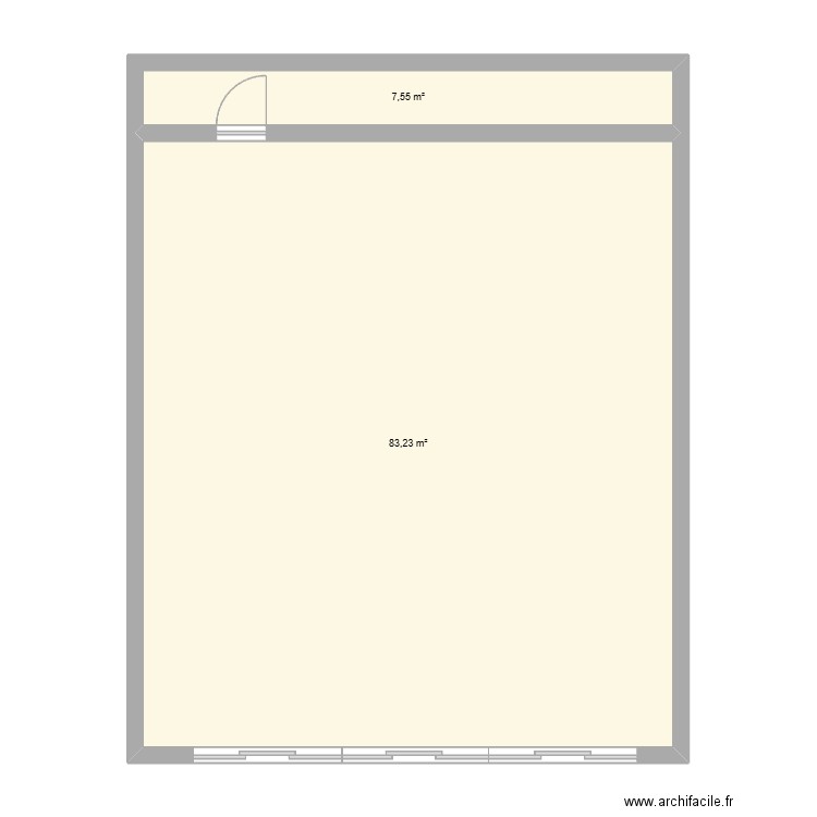 kiko. Plan de 2 pièces et 91 m2