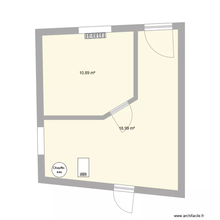 Chaufferie. Plan de 2 Pièces et 30 m² Chaufferie. Plan de 2 Pièces et 30 m²