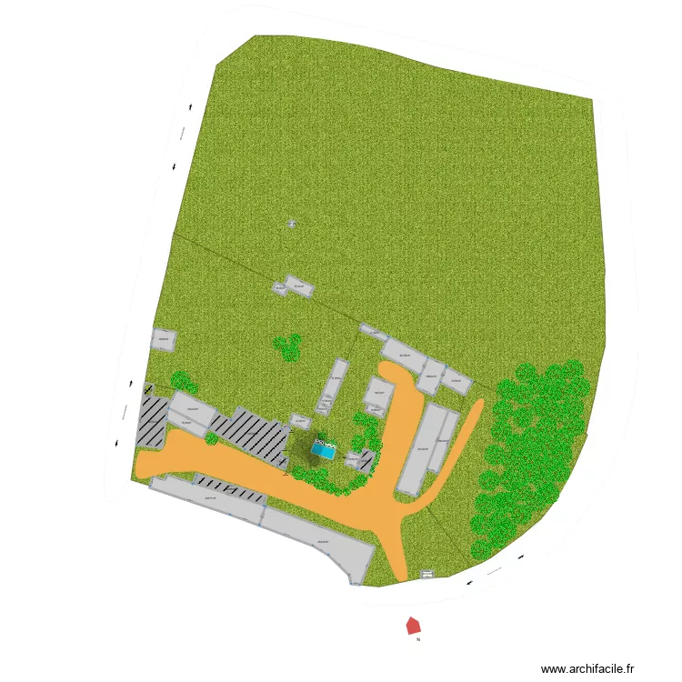 Vigny retravaill&eacute;. Plan de 28 Pièces et 3056 m²