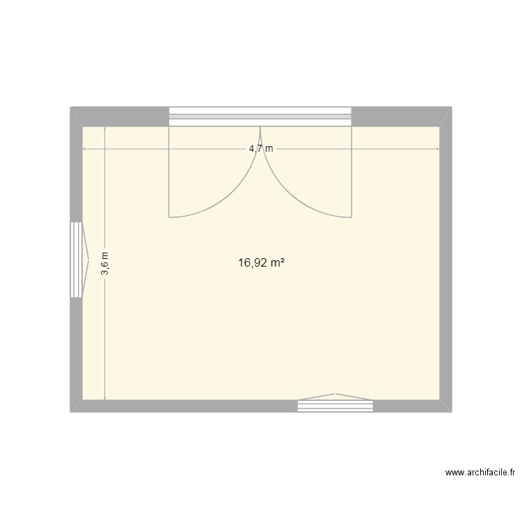 GARAGE. Plan de 1 pièce et 17 m2