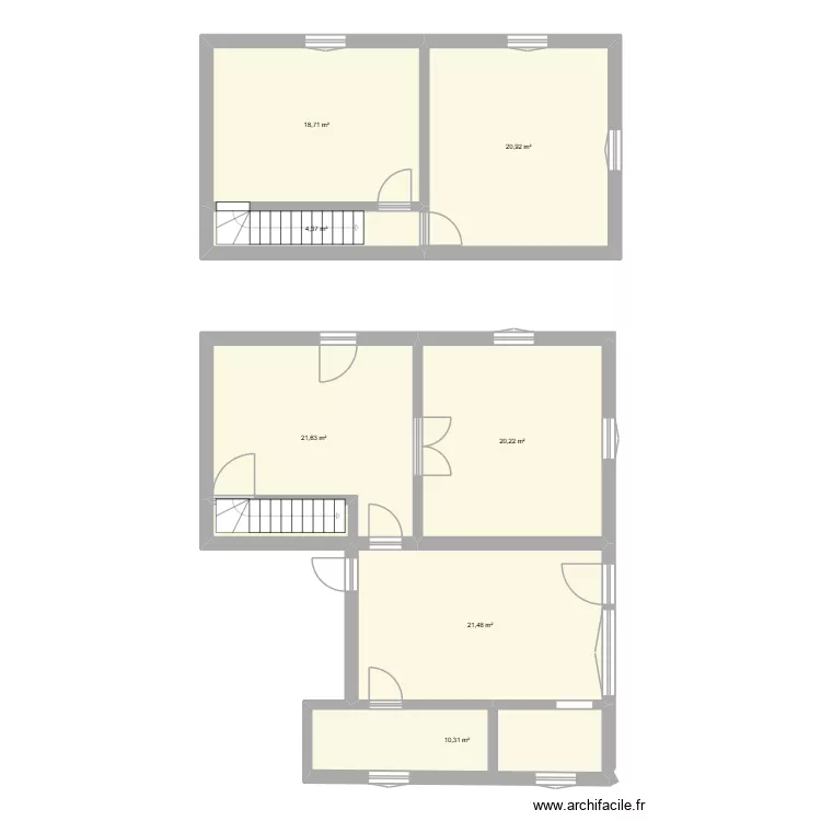 Yannick. Plan de 7  et 118 m²