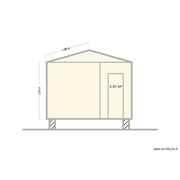 COUPE A-A'. Plan de 7 pièces et 11 m2