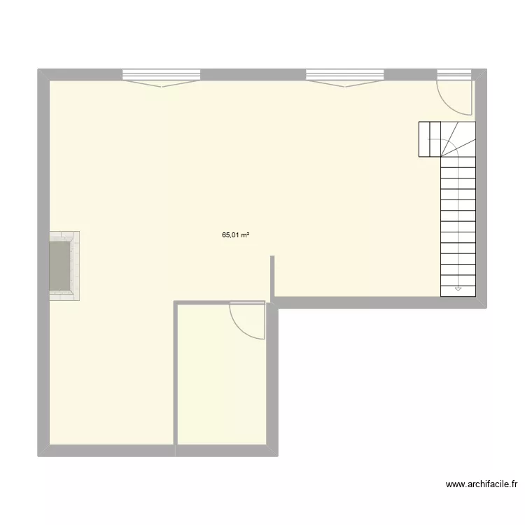 maison de gorze. Plan de 1  et 65 m²