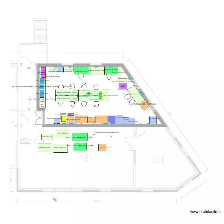 HOM-B-419 PNS. Plan de 1  et 61 m²