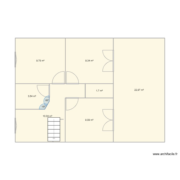 &eacute;tage. Plan de 0 pièce et 0 m2