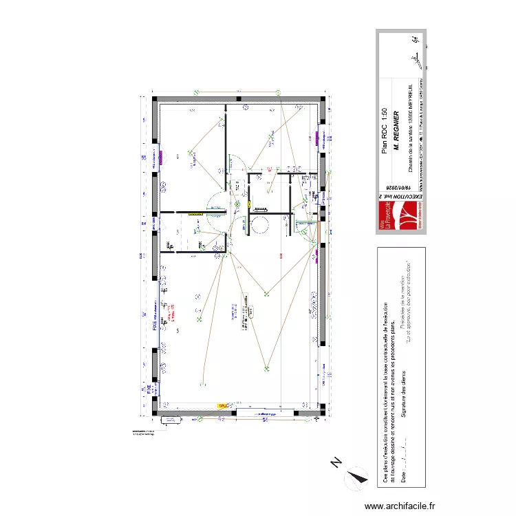 PLAN ELEC REGNIER. Plan de 