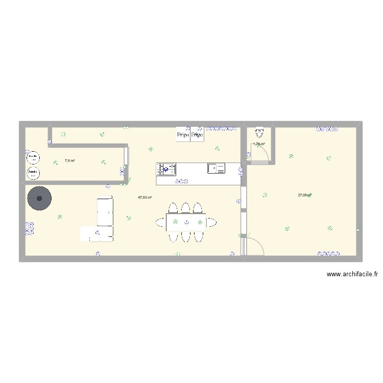 ALEX. Plan de 9 pièces et 144 m2