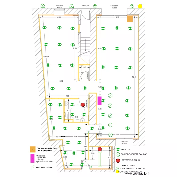 SCI AUROD BAR. Plan de 