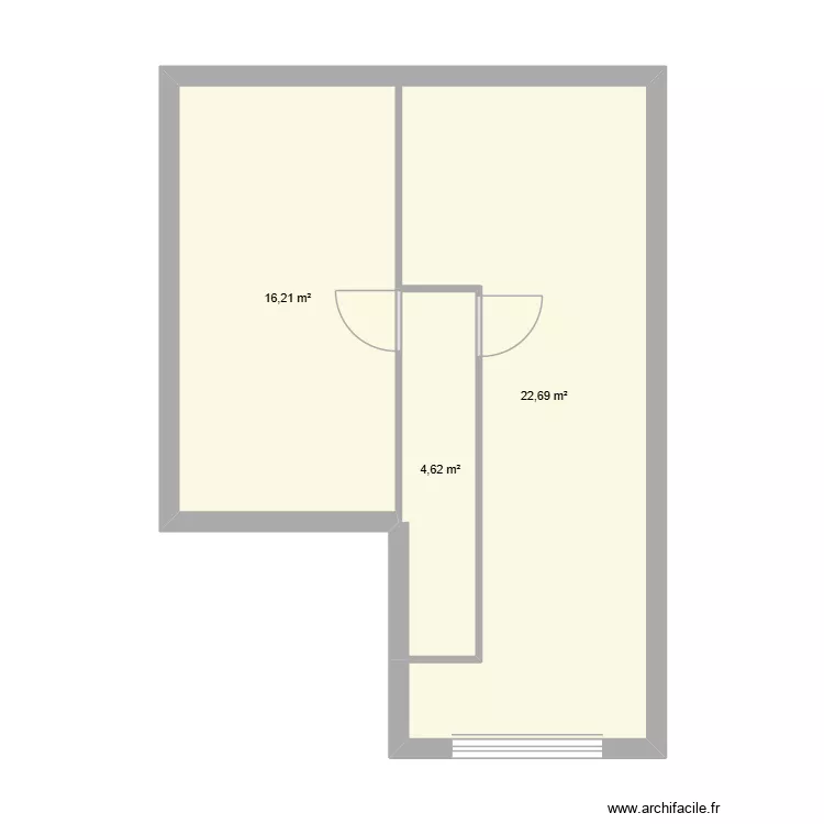 HUGO ETAGE. Plan de 3 et 44 m² HUGO ETAGE. Plan de 3 et 44 m²
