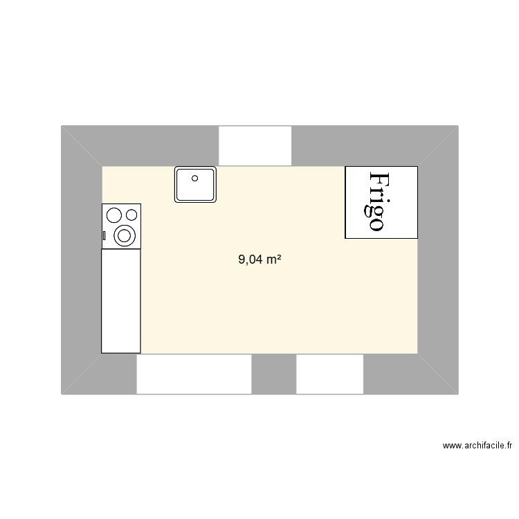 MAISON STJ. Plan de 1 pièce et 9 m2