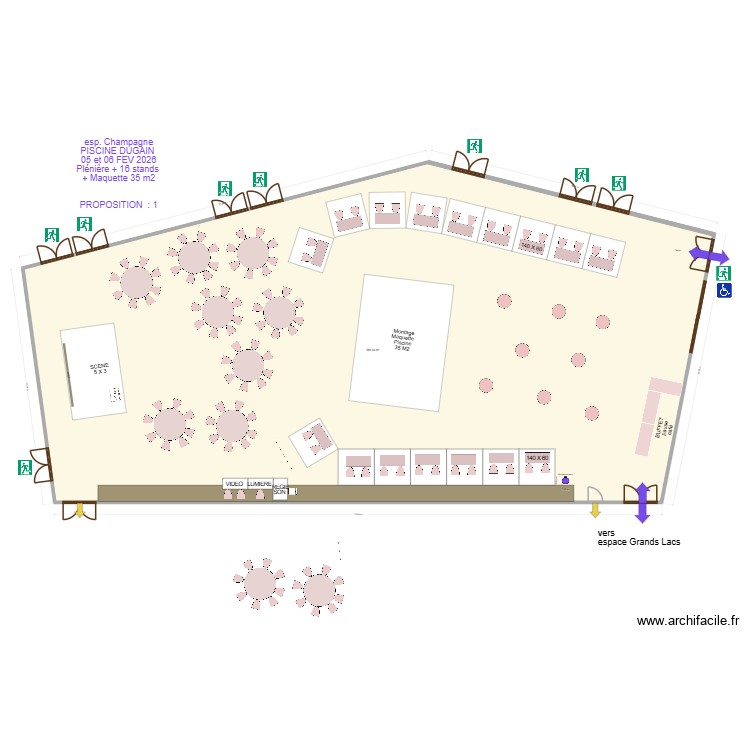 espace champagne PISCINE DUGAIN 05 et 06 FEV 2026 PROP 5 gala. Plan de 0 pièce et 0 m2